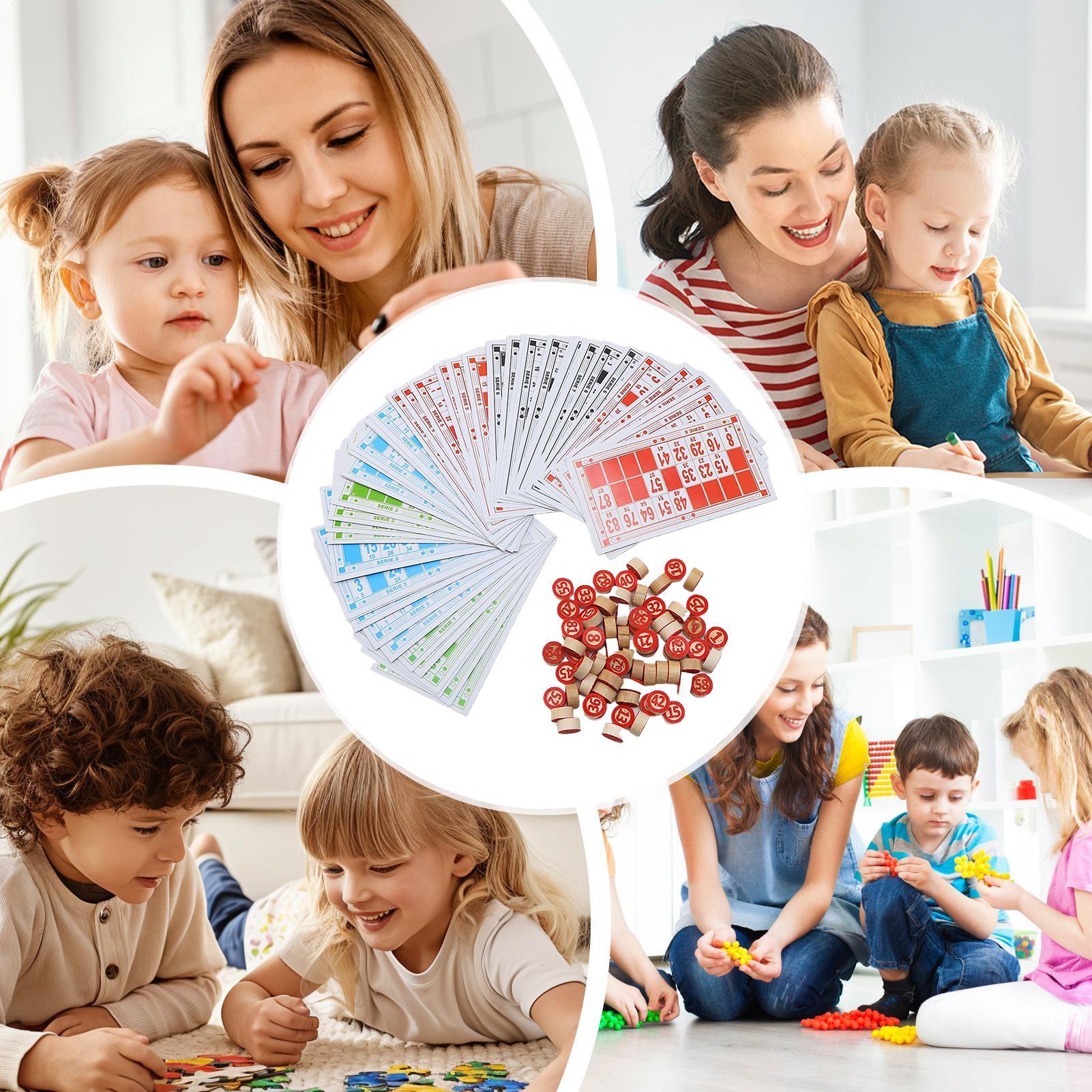 Play Friends Party Games - Bingo Game Wooden Funny Educational Toys