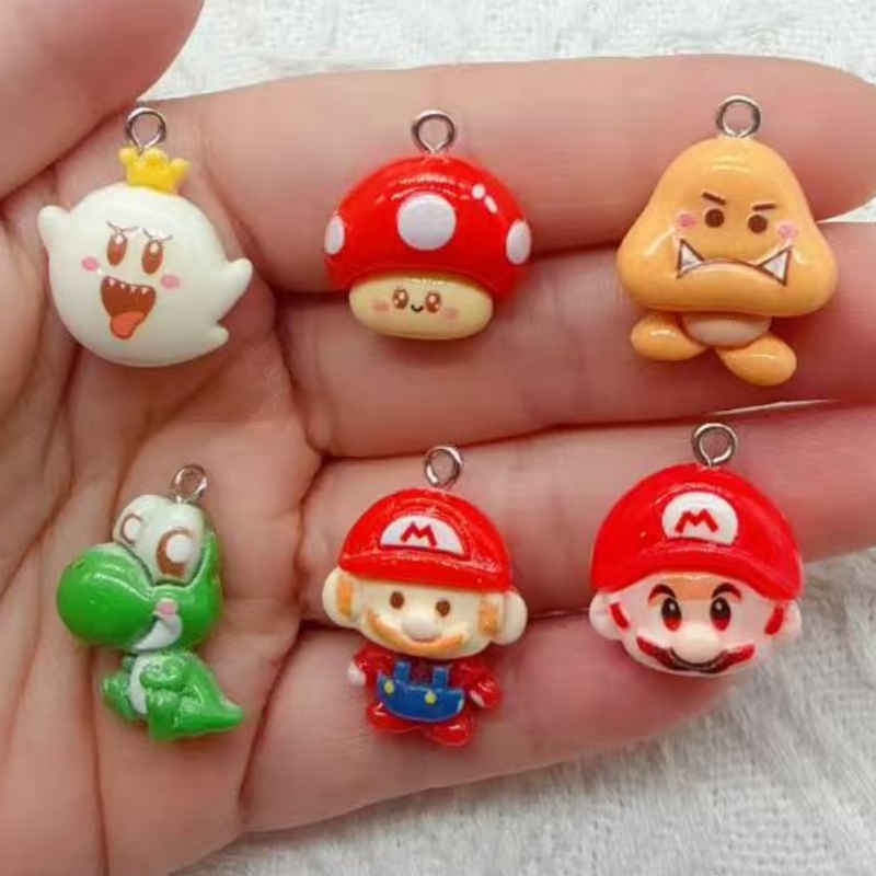 Party Games Game - 10pcs resin cartoon pendant, DIY jewelry