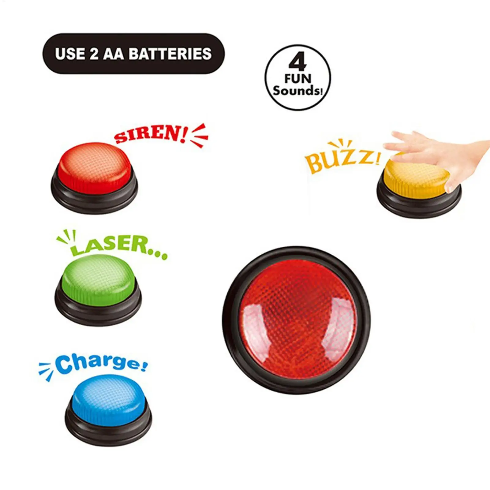 Party Games Competition - Game Buzzer 4-Piece Quick Answer Button