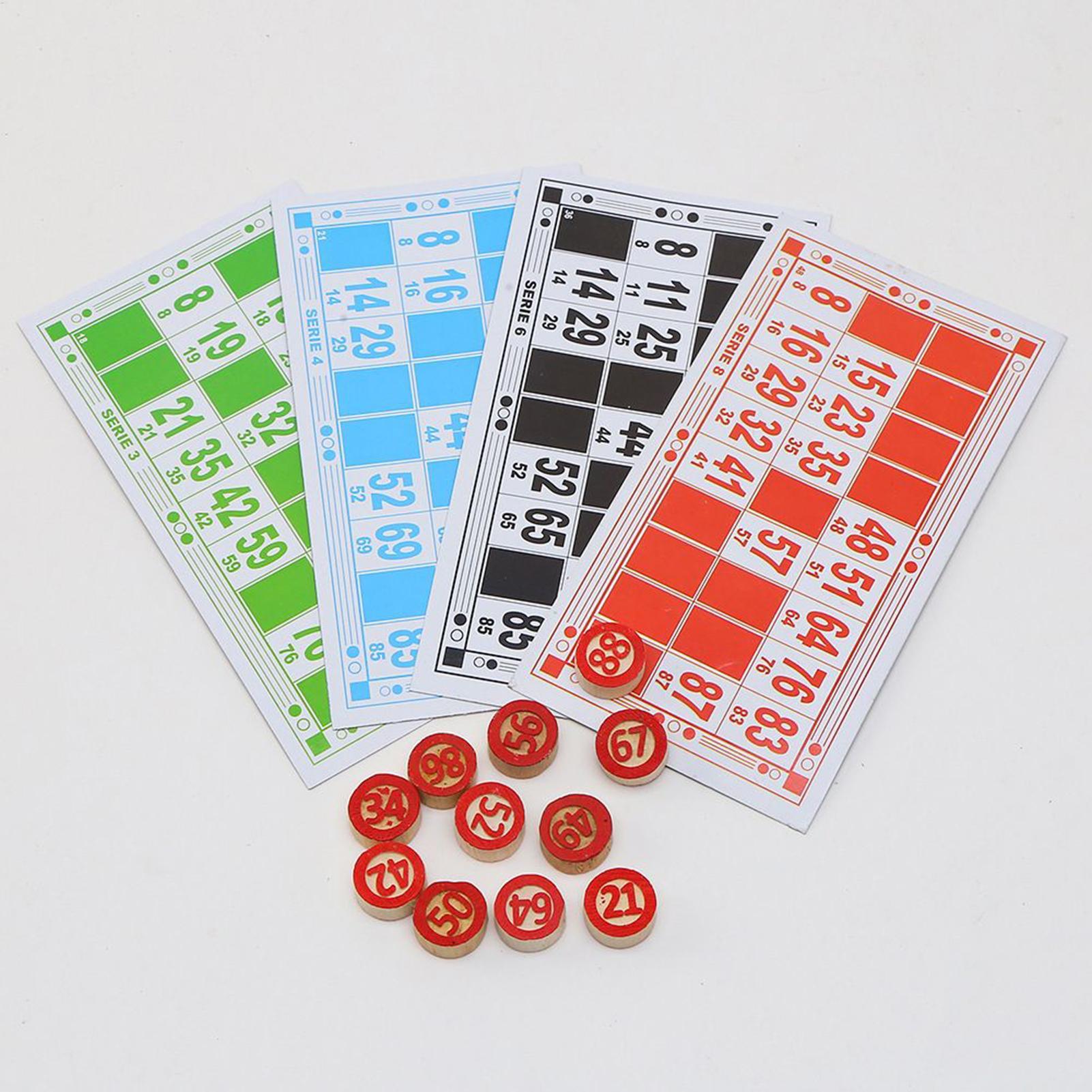 Play Friends Party Games - Bingo Card Game Wooden Funny Educational