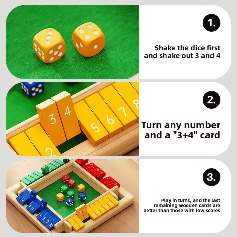 Box Game Wooden Dice Four-Side - Party Games For 7 People recension och pris