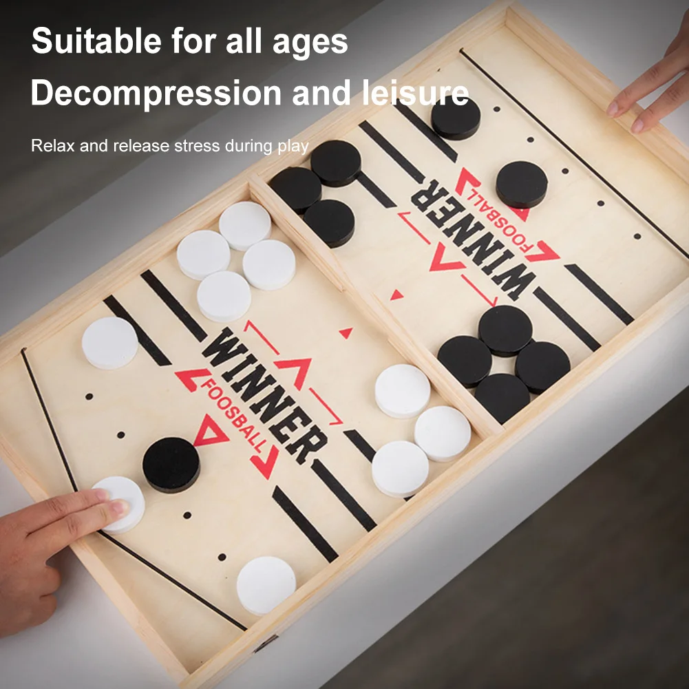 Sling Puck Board Games Wooden  - Party Games For 7 People recension och pris
