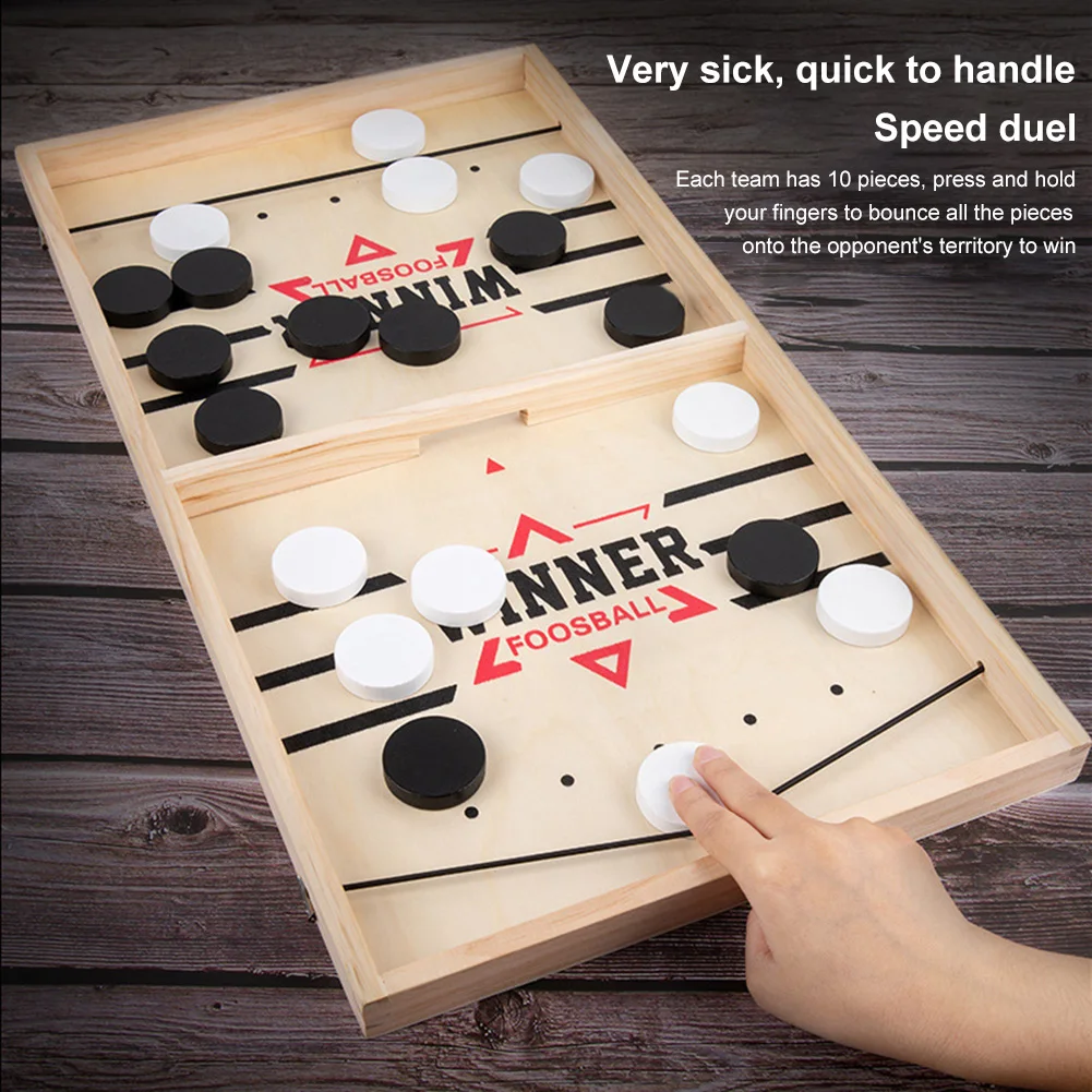 Sling Puck Board Games Wooden  - Party Games For 7 People recension och pris
