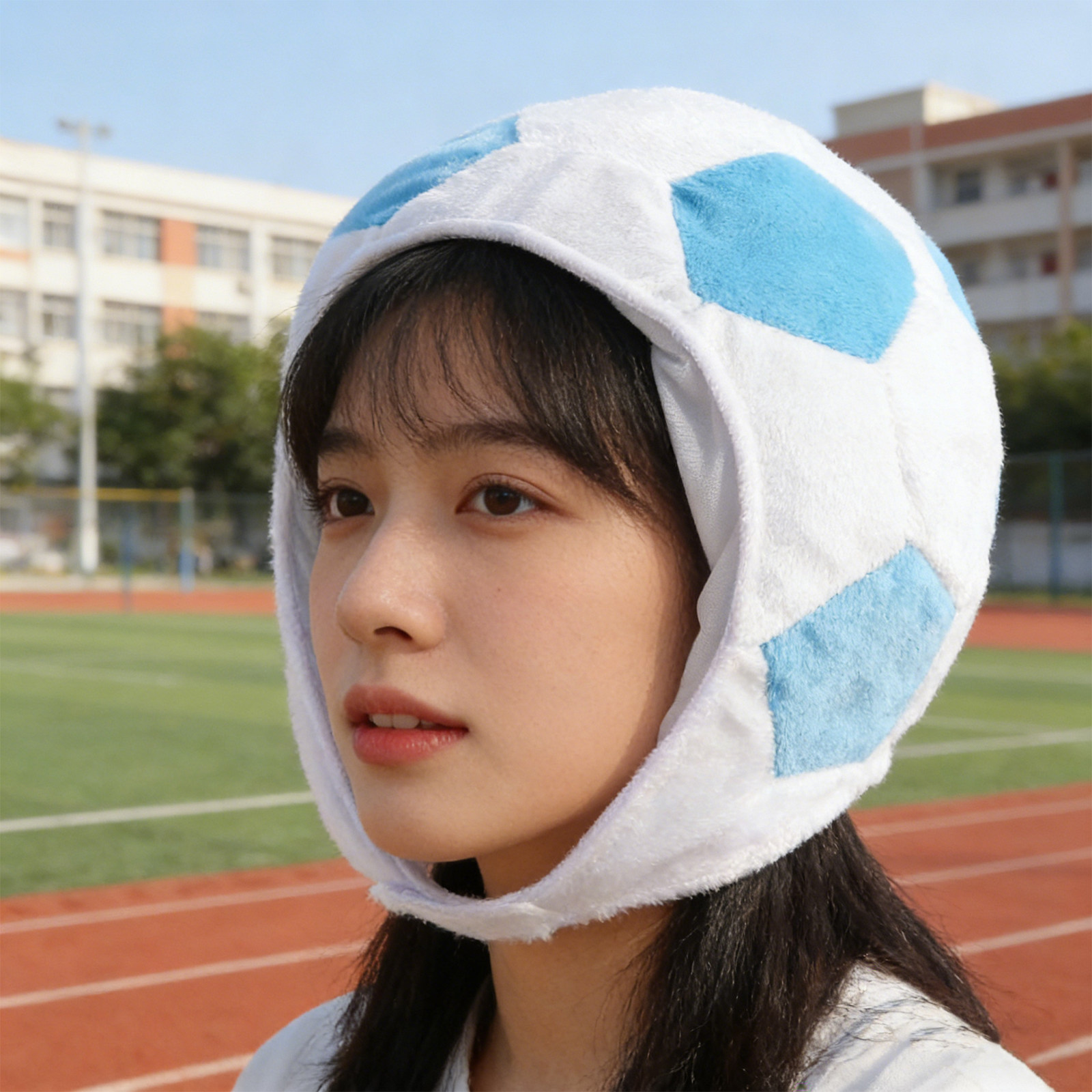 Blue Football Warm Hat Soccer  - Party Games Competition recension och pris